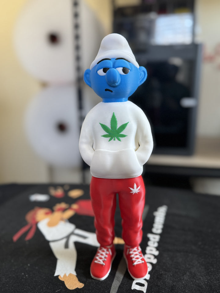 Custom Urban Stoned Smurf Figure